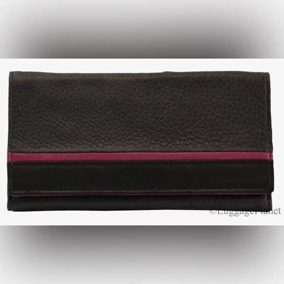 Osgoode Marley RFID Women's Wallet in Purple and Black - Picture 1 of 16